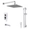 Chrome Tub and Shower System with 8